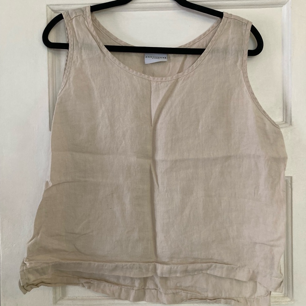Parachute Women's Off-white Tank Top, 100% Linen, XL